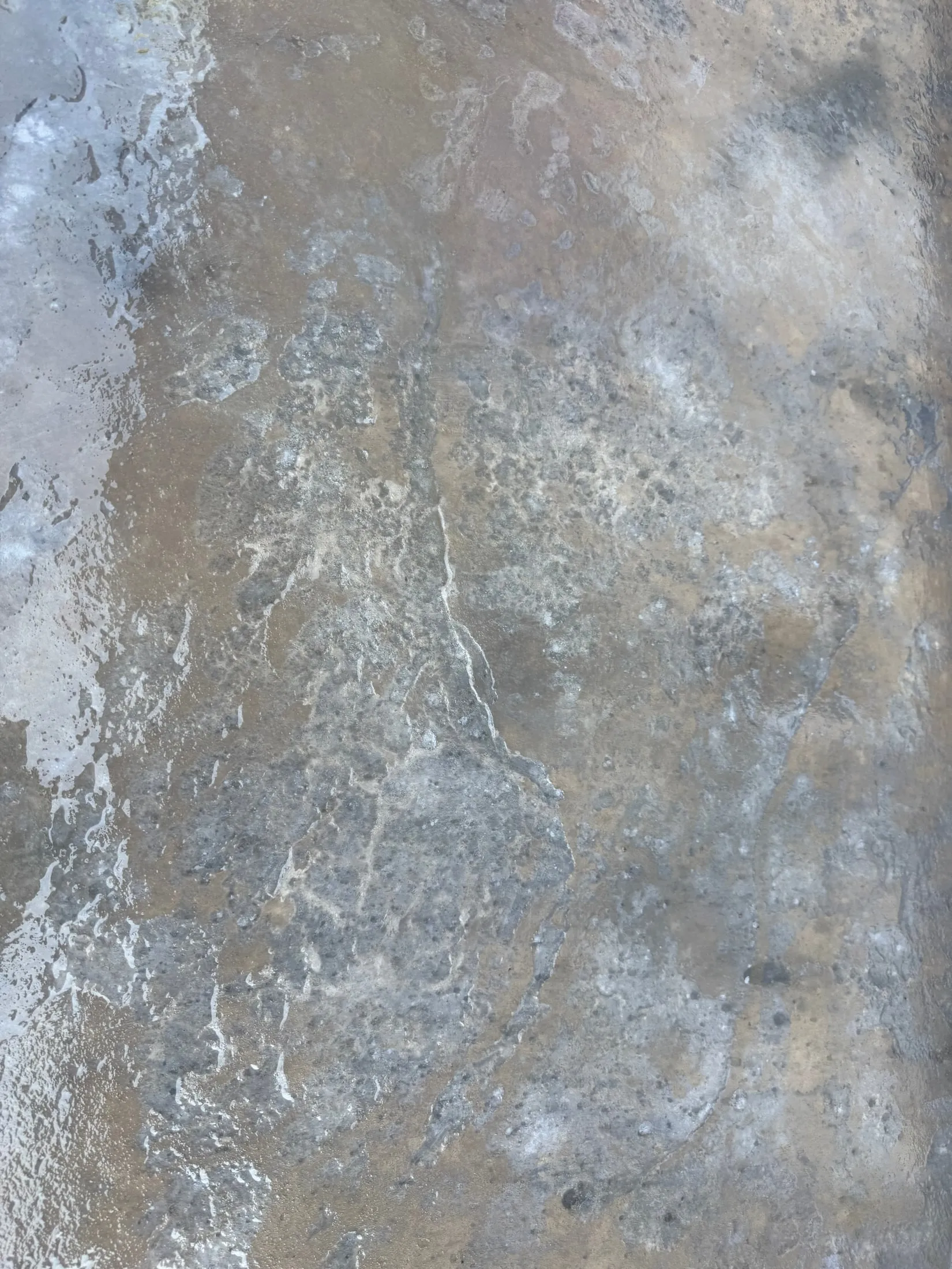 Close view of the Isle stamped-concrete texture.