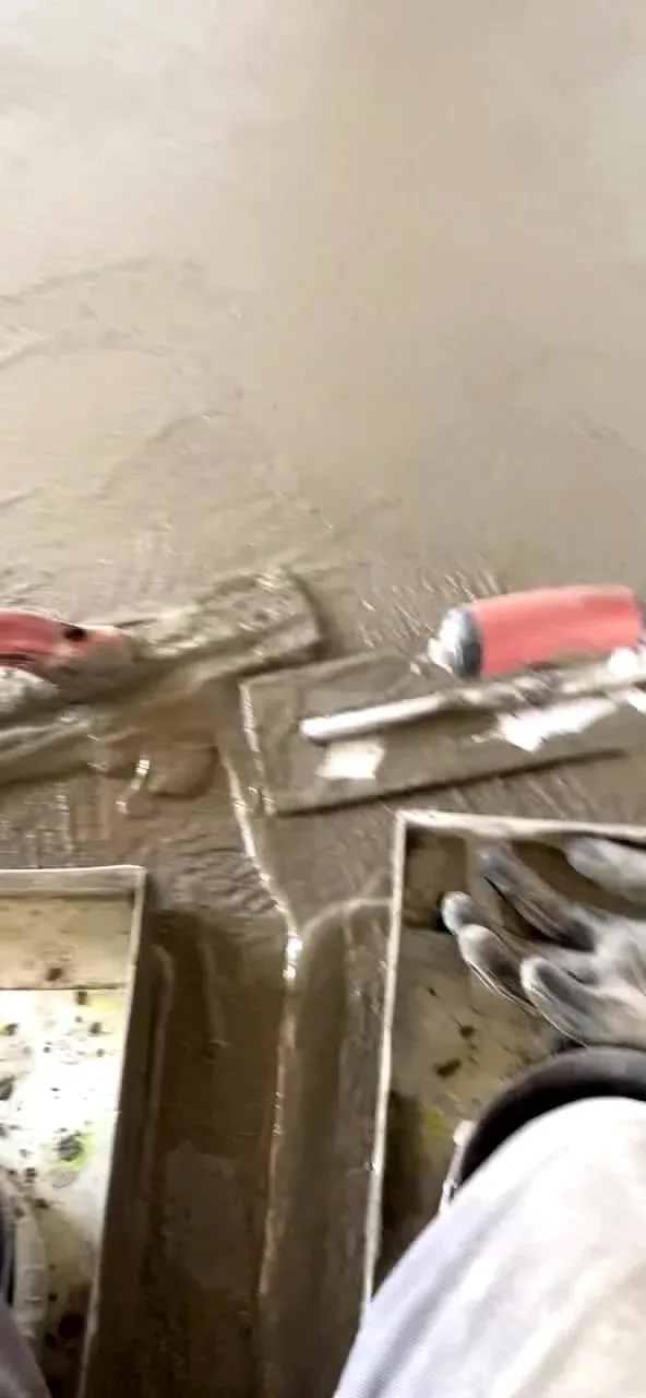 Tool-level view from out on the floor during finishing, August 2021.